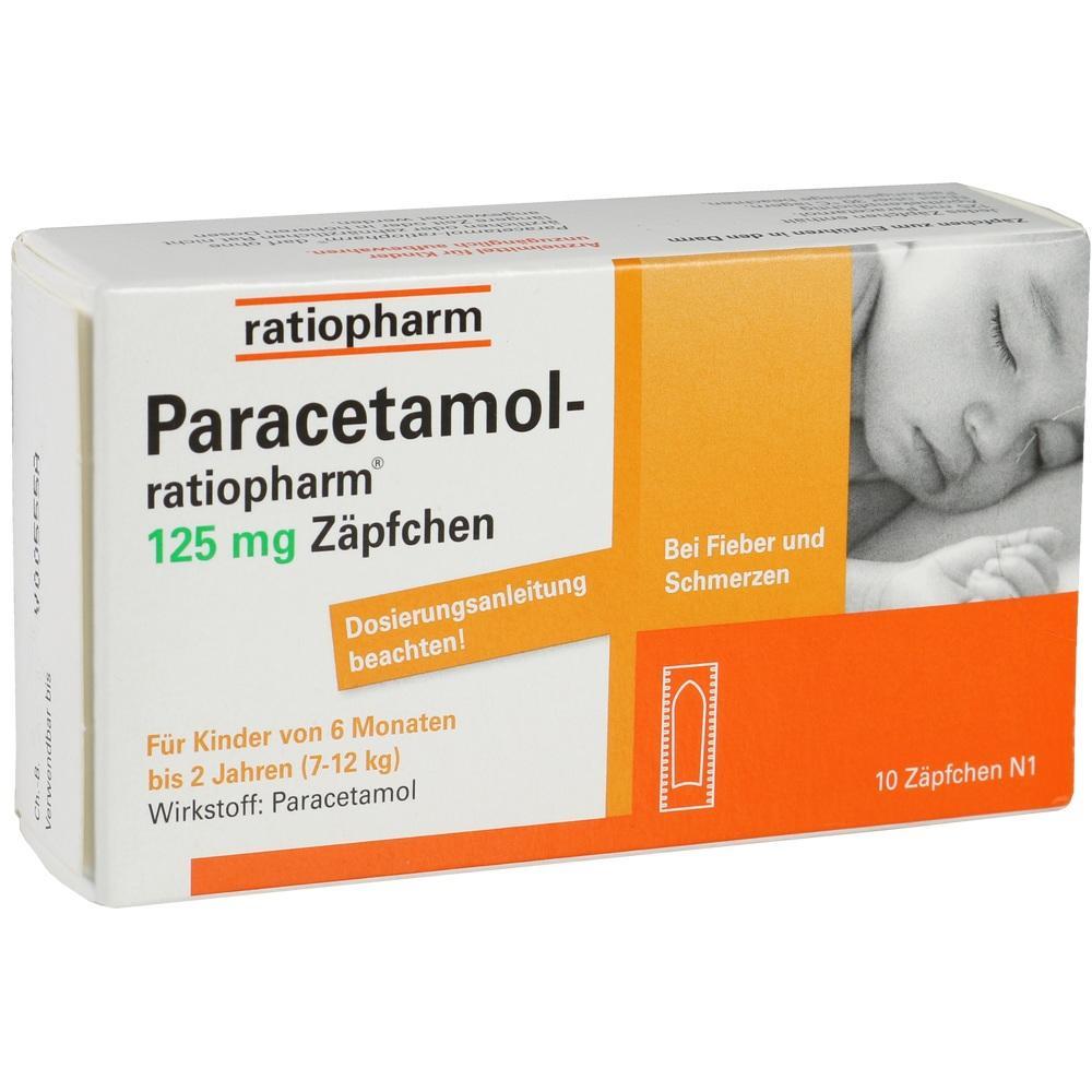 Paracetamol-ratiopharm 125mg Zäpfchen (PZN 3953580) - Markgrafen-Apotheke